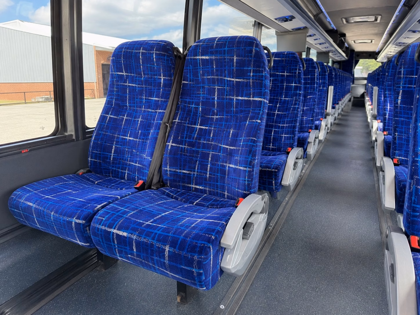56 passenger charter bus inside