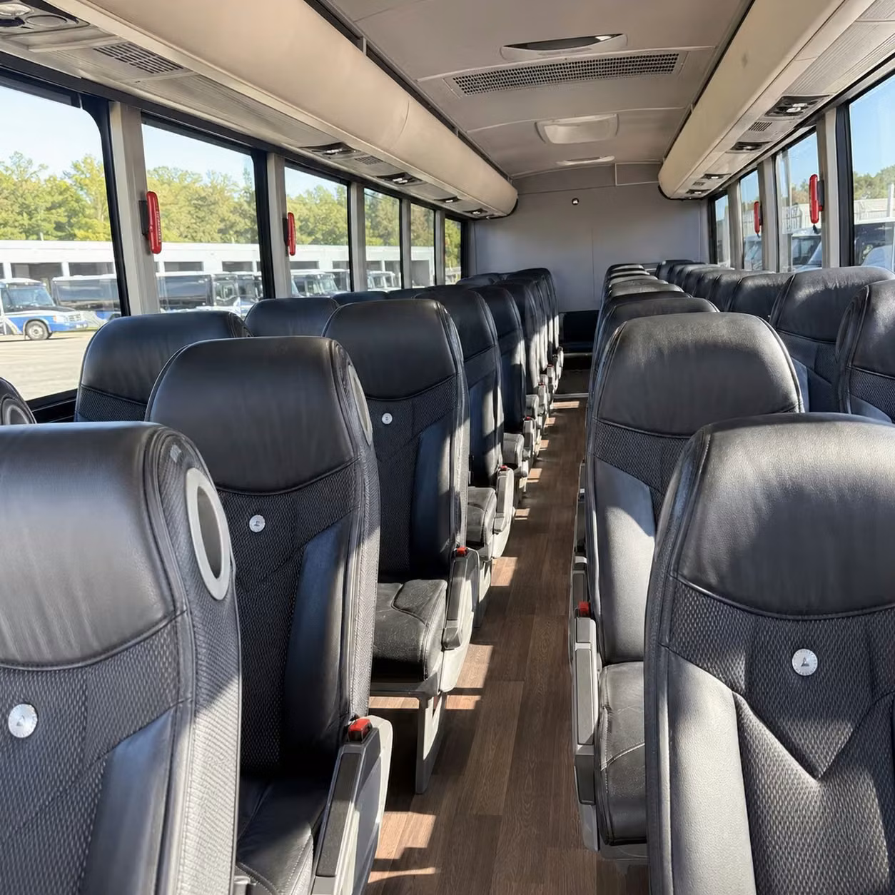 56 passenger charter bus interior
