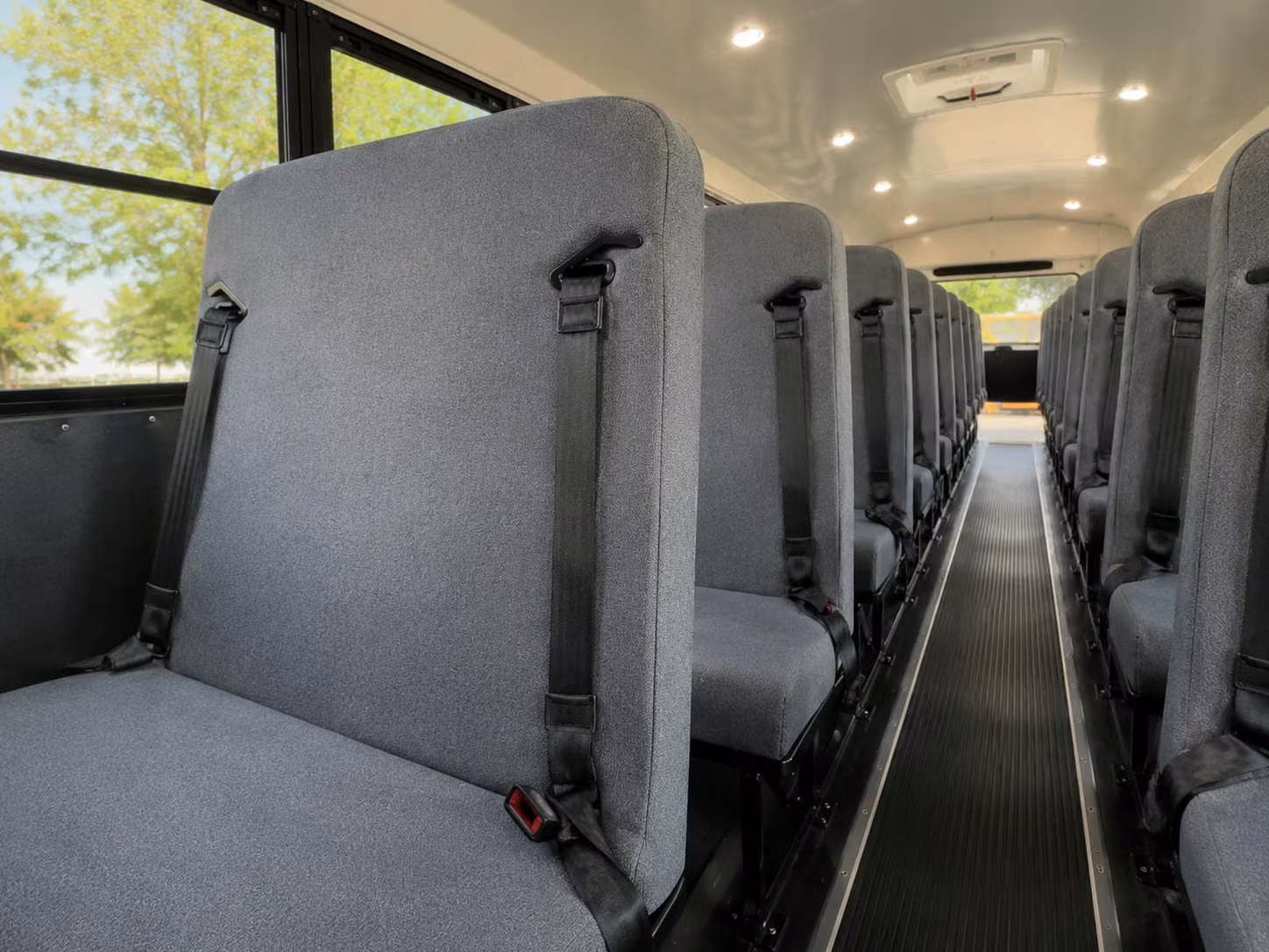 school bus inside